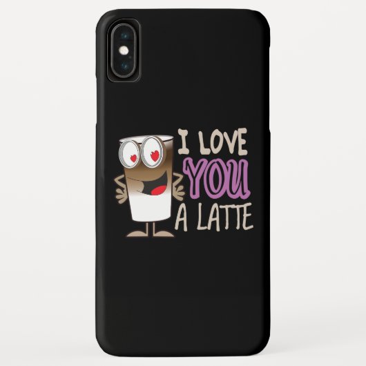 Coques Case-Mate iPhone Je t'aime un latte (Dos)