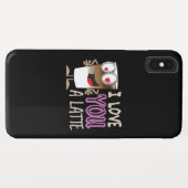 Coques Case-Mate iPhone Je t'aime un latte (Dos (Horizontal))