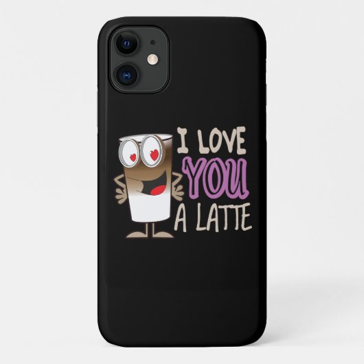 Coques Case-Mate iPhone Je t'aime un latte (Dos)