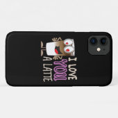 Coques Case-Mate iPhone Je t'aime un latte (Dos (Horizontal))