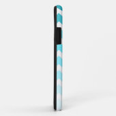 Coques Case-Mate iPhone je téléphone le motif bleu de 5 chevrons d'Ombre (Dos/Droite)