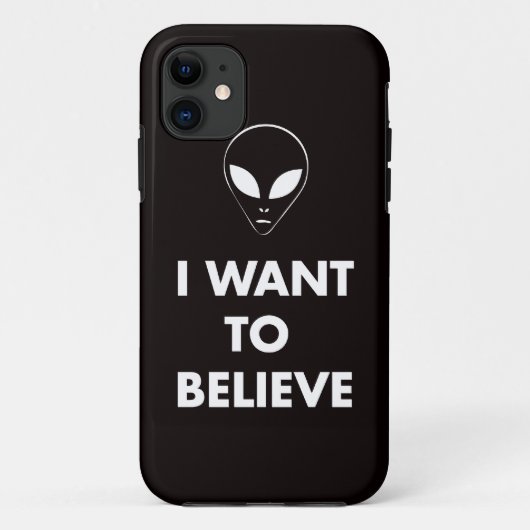 Coques Case-Mate iPhone Je veux croire (le noir) (Dos)