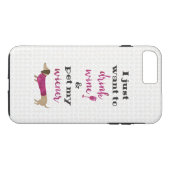 Coques Case-Mate iPhone Je veux juste boire du vin et mettre mon évier (Dos (Horizontal))