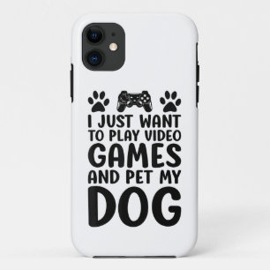 Case-Mate iPhone Case Je veux juste jouer aux jeux vidéo et caresser mon