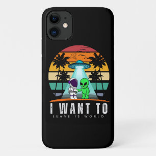 Case-Mate iPhone Case Je veux quitter ce monde Alien Vintage Sunset