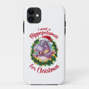 Case-Mate iPhone Case Je Veux Un Hippopotame Pour Noël Hippo De Noël