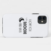 Coques Case-Mate iPhone je vous aime à la lune et dos noir blanc (Dos (Horizontal))