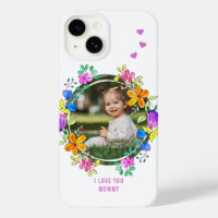 JE VOUS AIME MOMY Photo Colorful Floral Moderne