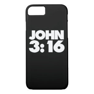 Coque iPhone 7 Jean 3:16 versets de la Bible pour les chrétiens