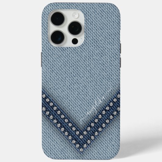 Coques Case-Mate iPhone Jean clair avec strass (Verso)