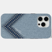 Coques Case-Mate iPhone Jean clair avec strass (Verso (horizontal))