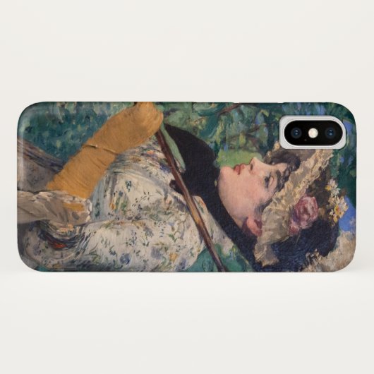 Coques Case-Mate iPhone Jeanne (Printemps) Par Édouard Manet (Dos (Horizontal))