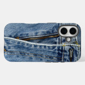 Coques Case-Mate iPhone Jeans bleus dézippés (Verso (horizontal))
