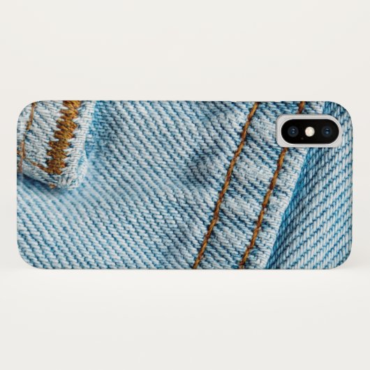Coques Case-Mate iPhone Jeans Bleus Favoris Confortables (Dos (Horizontal))