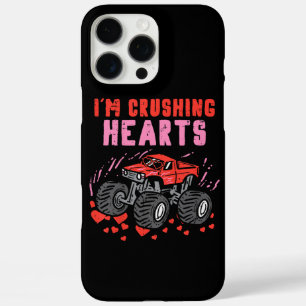 Coques iPhone 16 Pro Max J'écrase Coeurs Monster Truck Toddler Boys Valenti