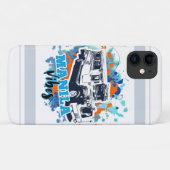 Coques Case-Mate iPhone Jeepney Manille Vibes Bleu Orange (Dos (Horizontal))