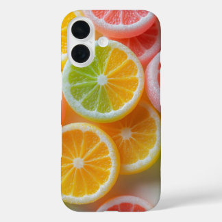 Coques iPhone 16 Jelly Candy Citrus Fruits