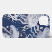 Coques Case-Mate iPhone Jellyfish on Navy Background (Verso (horizontal))