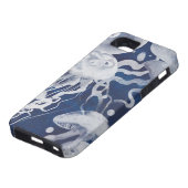 Coques Case-Mate iPhone Jellyfish sur Arrière - plan de la Marine (Bas)