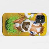 Coques Case-Mate iPhone Jersey Cow à Grass over yellow (Dos (Horizontal))