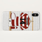 Coques Case-Mate iPhone Jersey de rugby à capuchon personnalisé dans la sa (Dos (Horizontal))