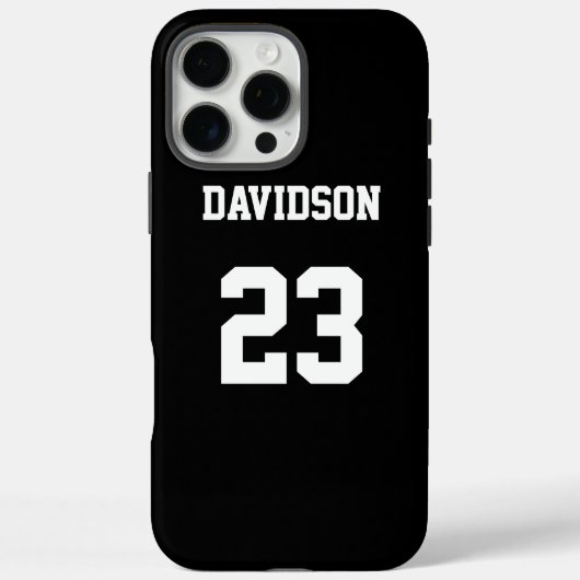 Coques Case-Mate iPhone Jersey noir et blanc personnalisé (Verso)