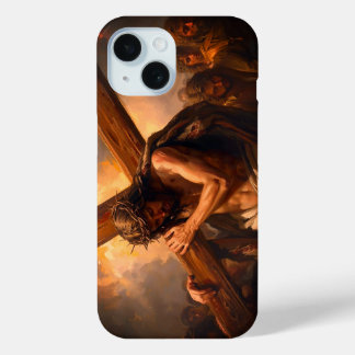 Coque Pour iPhone 15 Jesus Carries The Cross iPhone / iPad case