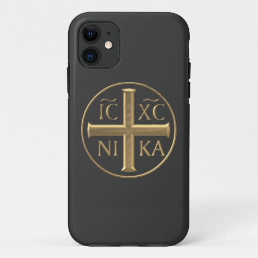 Coques Case-Mate iPhone Jésus-Christ "à trois dimensions" d'or : Conquiert (Dos)