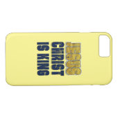 Coques Case-Mate iPhone Jésus Christ est roi jaune (Dos (Horizontal))