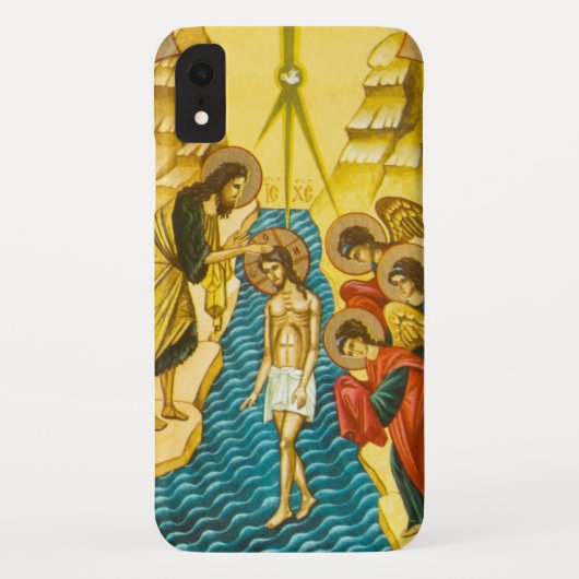 Coques Case-Mate iPhone Jésus Christ prenant le baptême icône russe (Dos)