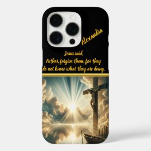 Coques iPhone 16 Pro Jésus Crucifixion au-dessus des eaux de réflexion