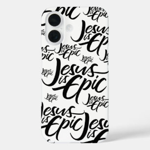 Coques iPhone 16 Jésus est EPIC - Laisser la calligraphie chrétienn