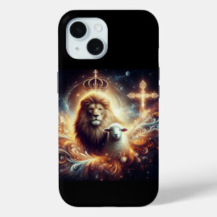 Coque Pour iPhone 15 Jésus est le Lion et l'Agneau
