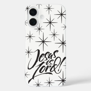Coques iPhone 16 Jésus est Seigneur - Noël Étoiles chrétiennes
