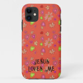 Coques Case-Mate iPhone "Jésus m'aime" Peach (Dos)