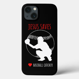 Case-Mate iPhone Case Jesus Saves Baseball Catcher Drôle Amoureux du spo