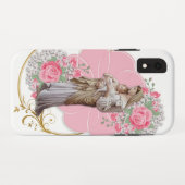 Coques Case-Mate iPhone Jésus-Vierge Marie Roses roses roses  (Dos (Horizontal))