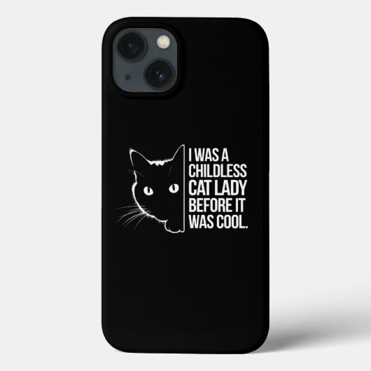 Coques Case-Mate iPhone J'Étais une dame de chat sans enfant avant qu'il n (Verso)