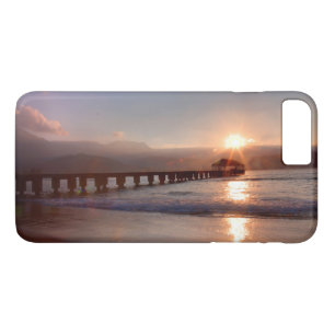 Coques Pour iPhone Jetée de plage au coucher du soleil, Hawaï