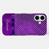 Coques Case-Mate iPhone Jeu d'argent royal pourpre personnalisé (Verso (horizontal))