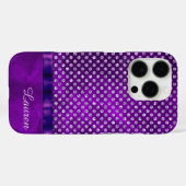 Coques Case-Mate iPhone Jeu d'argent royal pourpre personnalisé (Verso (horizontal))