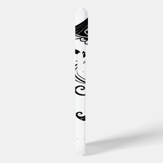 Coques Case-Mate iPhone Jeu d'Halloween blanc et noir (Verso / Droite)