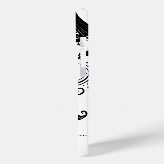 Coques Case-Mate iPhone Jeu d'Halloween blanc et noir (Verso / Gauche)