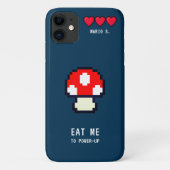 Coques Case-Mate iPhone Jeu d'ordinateur rétro 8 bits - Magic Mushroom (Dos)
