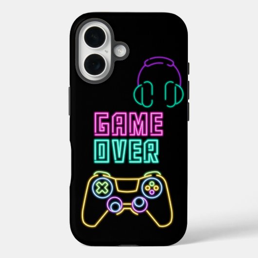 Coques Case-Mate iPhone Jeu vidéo du cool Neon. (Verso)