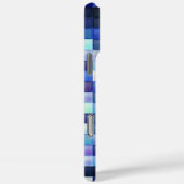 Coques Case-Mate iPhone Jeu vidéo Pixels Carré bleu Motif (Verso / Droite)