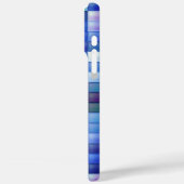Coques Case-Mate iPhone Jeu vidéo Pixels Carré bleu Motif (Verso / Gauche)