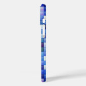 Coques Case-Mate iPhone Jeu vidéo Pixels Carré bleu Motif (Verso / Gauche)