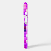 Coques Case-Mate iPhone Jeu vidéo Pixels Carré rose Motif (Verso / Gauche)
