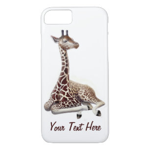 Coque iPhone 7 Jeune cas de l'iPhone 7 de girafe au repos